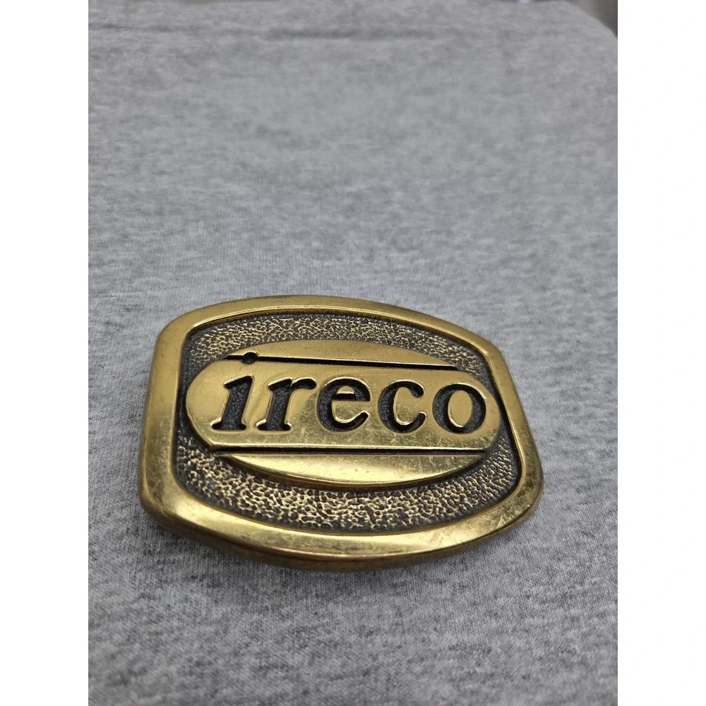 Vintage Solid Brass Ireco BTS 1981 Mining Belt Buckle